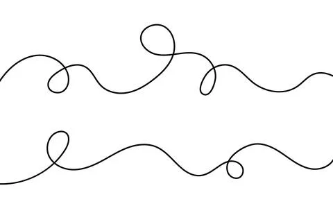 Abstract wavy doodle background with flowing curvy lines, black and white c.. Stock Illustration