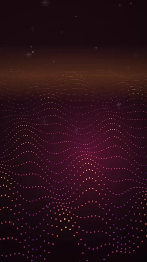 Abstract Wavy Dot Terrain Looping Animation on Dark Purple Background Stock Footage 345300906