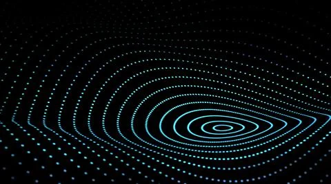 Abstract wavy dots surface. Neon representation of metaverse Stock Illustration
