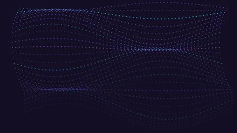 Abstract wavy dotted background design in vibrant shades of blue and purple.. イラスト素材