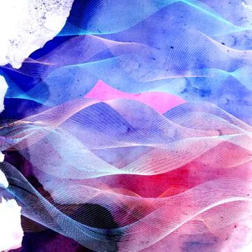 Abstract wavy elements background Stock Illustration