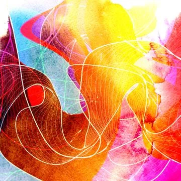 Abstract wavy elements background Stock Illustration