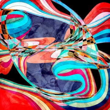 Abstract wavy elements background Foto stock