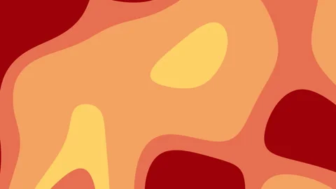 Abstract Wavy Flowing Background Animation in Warm Autumn Colors Stock Footage 325816860