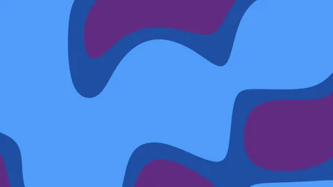 Abstract Wavy Fluid Motion Background Loop in Blue and Purple Tones Stock Footage 325816343