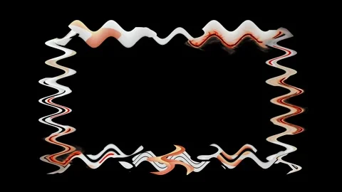 Abstract Wavy Frame Design Stock Footage 284401446
