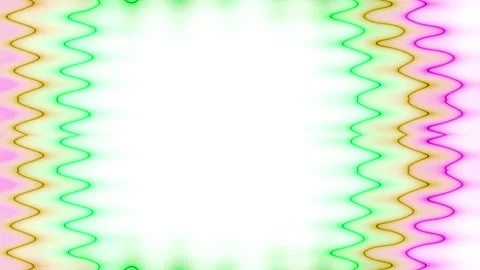 Abstract Wavy Frame with Pink and Green Stock Footage 284403974