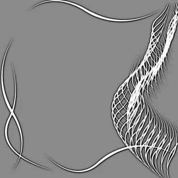 Abstract wavy frame silhouette patterns Stock Illustration