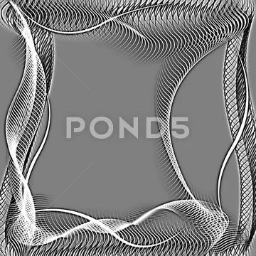 Abstract wavy frame silhouette patterns Stock Illustration