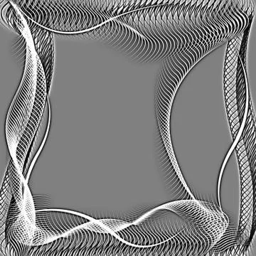 Abstract wavy frame silhouette patterns Stock Illustration