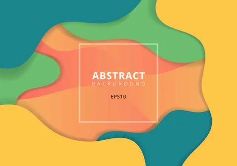 Abstract wavy geometric dynamic 3D colorful background. Trendy gradient fluid Stock Illustration