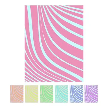 Abstract wavy geometric lines creating a vibrant pattern Stock Illustration