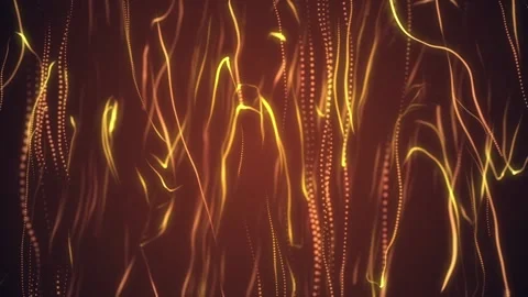 Abstract wavy golden dots background. Concept of futuristic animation. Stock Footage 112234637