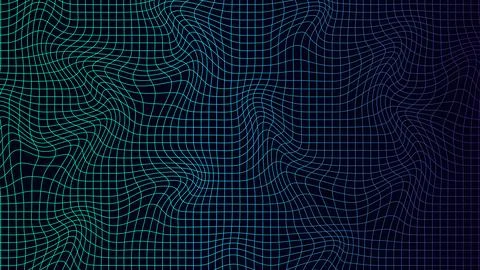 Abstract wavy gradient 3d mesh. Geometric dynamic wave. 3D technology wiref.. Stock Illustration