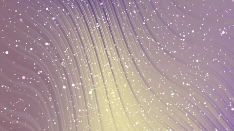 Abstract wavy gradient background with flowing particles and soft purple yellow Stock Footage 329618918
