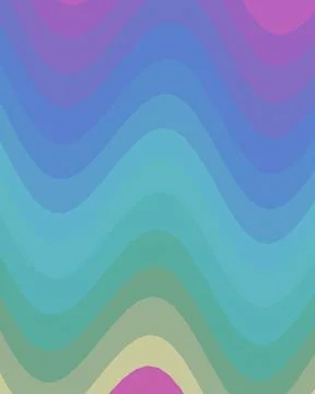 Abstract wavy gradient background with flowing stripes in teal, blue, purpl.. Illustrazione stock