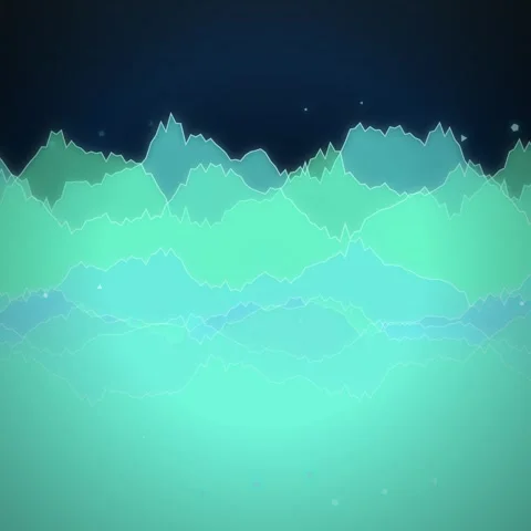 Abstract wavy gradient background with layered cyan and teal colors Stock Footage 345690879
