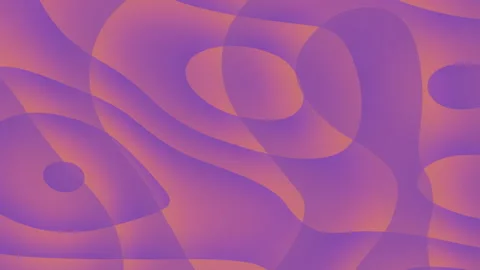 Abstract Wavy Gradient Background Loop Dynamic Purple Orange Fluid Motion Stock Footage 325637482