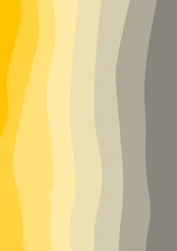 Abstract wavy gradient background with shades of yellow, beige, and gray. I.. Stock Illustration