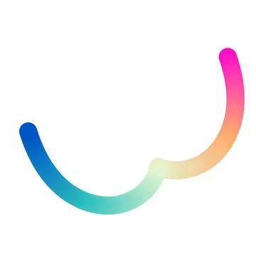 Abstract wavy gradient lines with fluid ribbon shapes, colorful 3D pattern, 스톡 일러스트