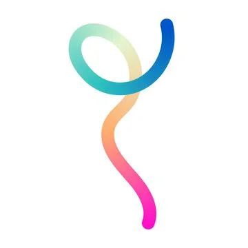 Abstract wavy gradient lines with fluid ribbon shapes, colorful 3D pattern, Stock Illustration