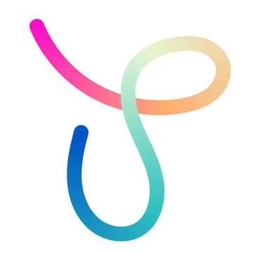 Abstract wavy gradient lines with fluid ribbon shapes, colorful 3D pattern, Stock Illustration