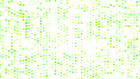 Abstract Wavy Green Blinking Square Grid 4K Loop White 動画素材 337995079