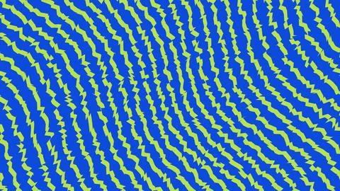 Abstract wavy green lines on a bright blue background イラスト素材
