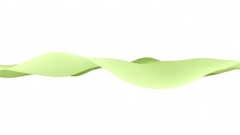 Abstract wavy green pattern motion graphic isolated on white Stock Footage 337244250