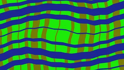 Abstract wavy grid pattern in bright green and dark blue Stock Illustration