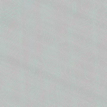 Abstract Wavy Grid Pattern with Red and Teal Lines on Gray Background イラスト素材