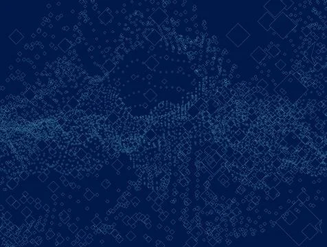 Abstract wavy halftone dots background. Vector illustration Illustrazione stock