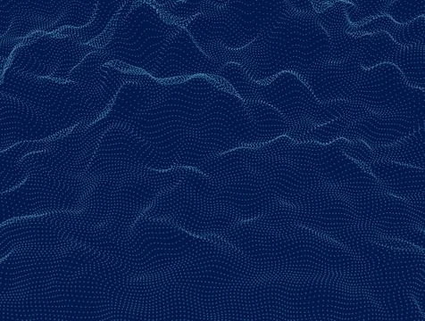 Abstract wavy halftone dots background. Vector illustration Stock Illustration