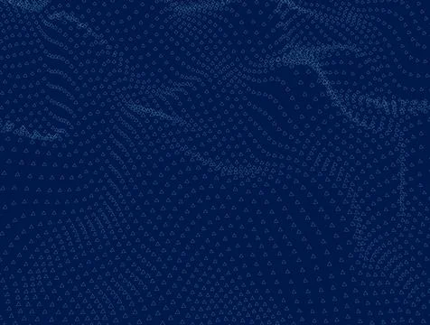 Abstract wavy halftone dots background. Vector illustration Illustrazione stock