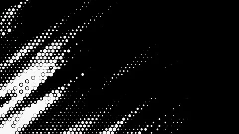 Abstract wavy hexagonal halftone fluid motion background with place for text on Stock Footage 327319069