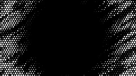 Abstract wavy hexagonal halftone fluid motion background with central place for Stock Footage 327473595