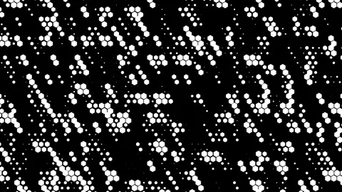 Abstract Wavy Hexagonal Halftone Fluid Motion Background Stock Footage 336781564