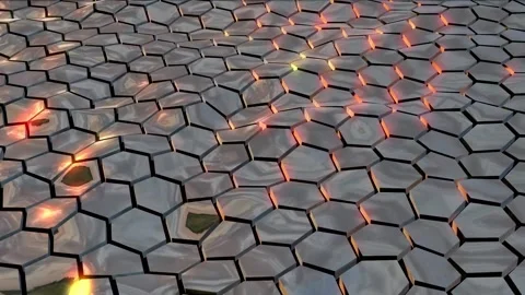 Abstract Wavy Honeycomb 02. Video stock 297069659