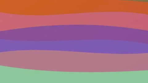 Abstract Wavy Layered Background with Terracotta Purple and Mint Green Hori.. Stock Illustration
