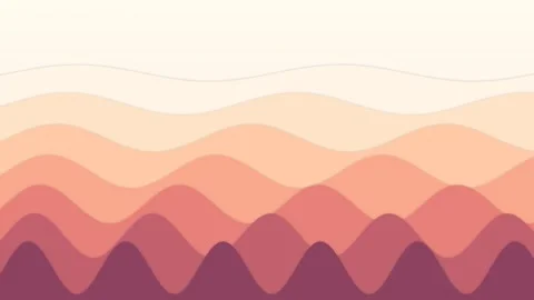 Abstract wavy layered pattern in warm tones. 2d animation Video stock 342000584