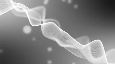 Abstract wavy light ribbons background animation, dynamic flowing lines and.. Stock Footage 329203195