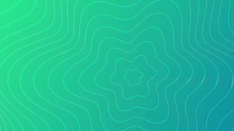 Abstract wavy line background with green and cyan gradient, radiating star .. Stock-Illustration