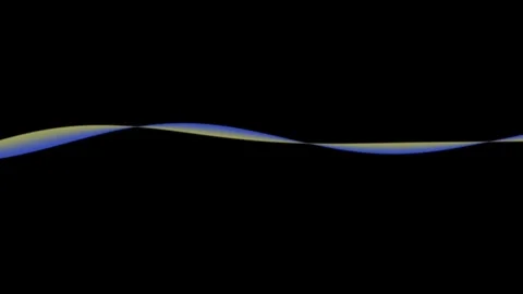 Abstract Wavy Line on Black Background with Blue and Green Hues. 库存影片 339155151