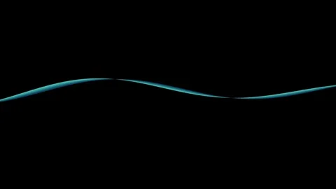 Abstract Wavy Line on Black Background with Blue and Green Light Trails. Видео 339155396