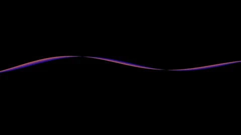 Abstract Wavy Line on Black Background with Purple and White Light Trails. Stock Footage 339155613