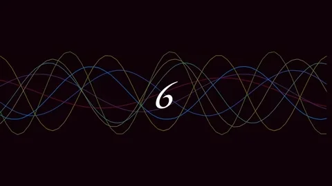 Abstract wavy line equalizer graphic animation for digital audio visualizatio Stock Footage 342095110