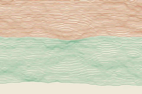 Abstract wavy line pattern background. Modern minimalist texture Stock-Illustration