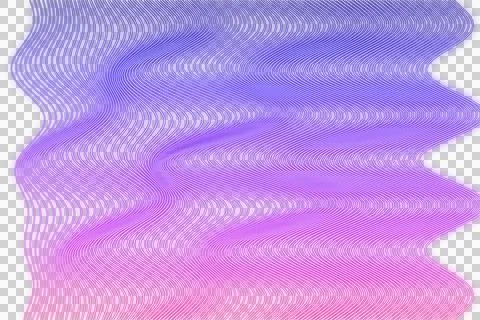 Abstract wavy line pattern with blue and pink gradient on a white backgroun.. Stock Illustration