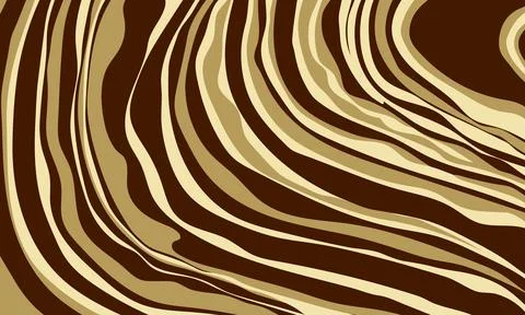 Abstract wavy line pattern curve dark brown background. stripes line. Stock Illustration