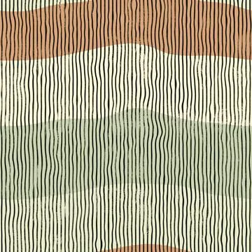 Abstract Wavy Line Pattern with Earth Tones and Organic Shapes 스톡 일러스트